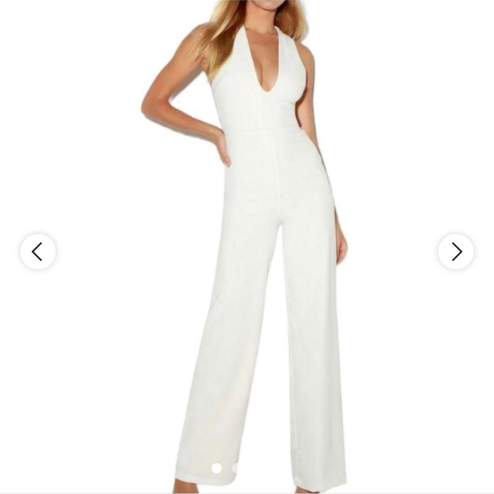 NWOT Crystal Sky White Jumpsuit